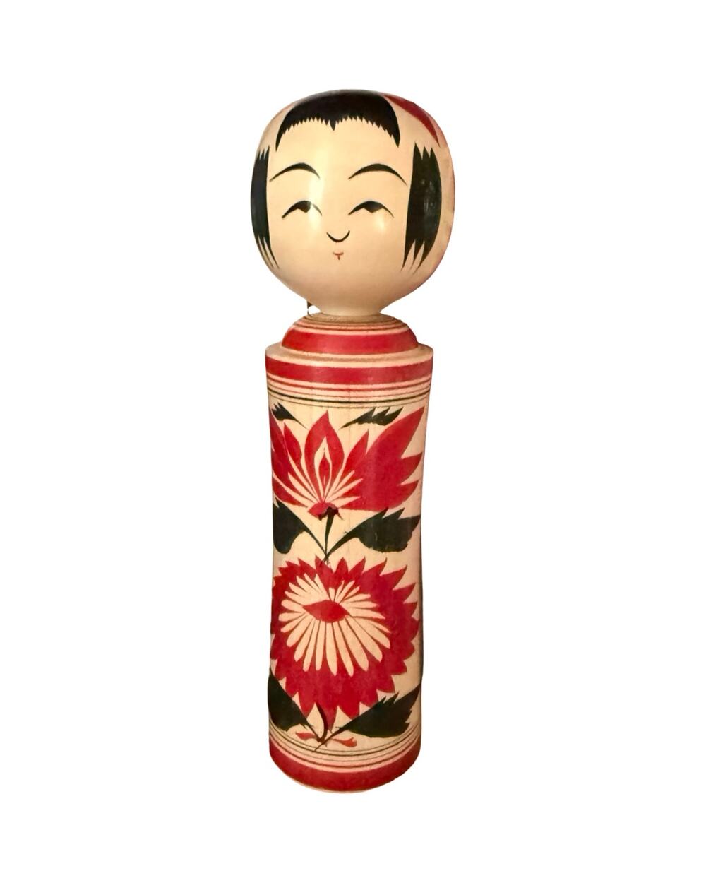 Naruko Kokeshi Doll, a hand-painted wooden Japanese folk art figurine from Japan